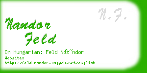 nandor feld business card